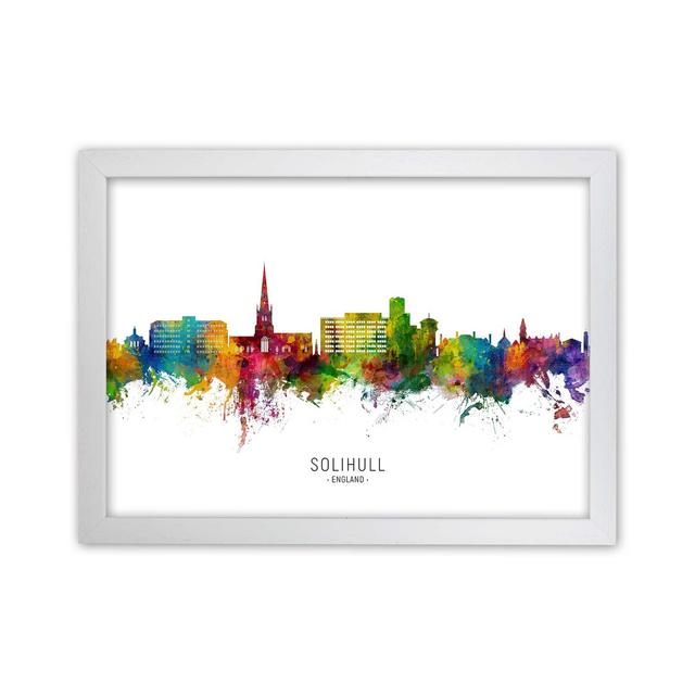 Solihull England Skyline by Michael Tompsett - Print Latitude Run Format: White Framed, Size: 25cm H x 34cm W x 3cm D on Productcaster.