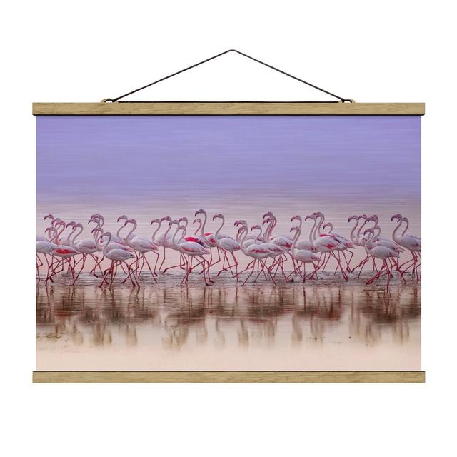 Flamingo Party - Graphic Art Print Bay Isle Home Size: 53.5cm H x 80cm W x 0.3cm D on Productcaster.