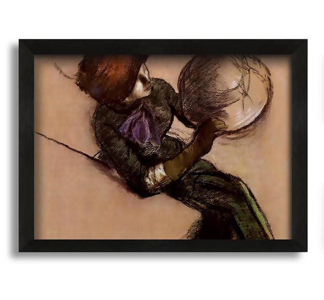 Degas The Milliner Framed Print Rosalind Wheeler Size: 21cm H x 30cm W x 10cm D, Format: Black Framed Canvas on Productcaster.