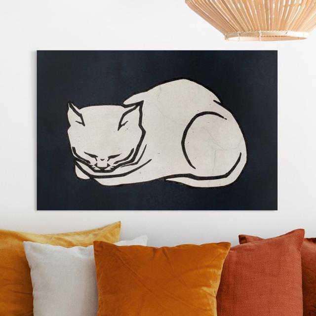 Leinwandbild Schlafende Katze Illustration Rosalind Wheeler Format: 260 g/m² Canvas, Größe: 120 cm H x 180 cm B on Productcaster.