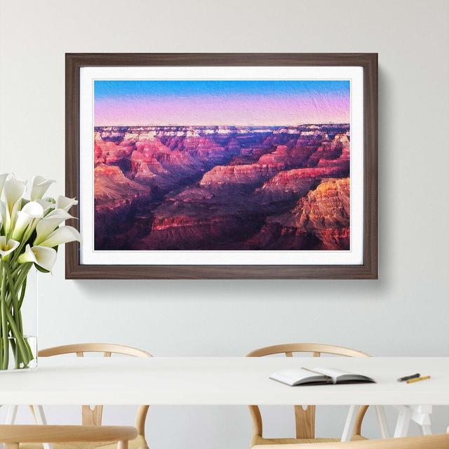 The Grand Canyon - Picture Frame Painting Print East Urban Home Size: 27cm H x 36cm W x 2cm D, Frame Option: Walnut Framed on Productcaster.