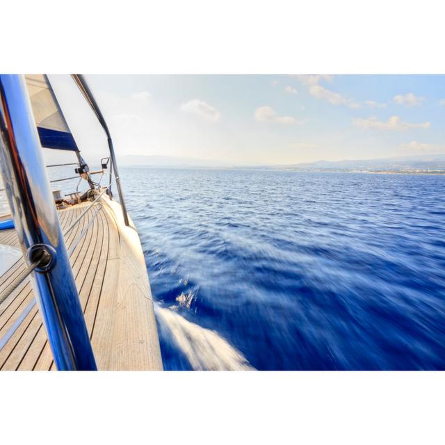 Yacht Sailing by Photurist - Wrapped Canvas Print Breakwater Bay Size: 51cm H x 76cm W on Productcaster.