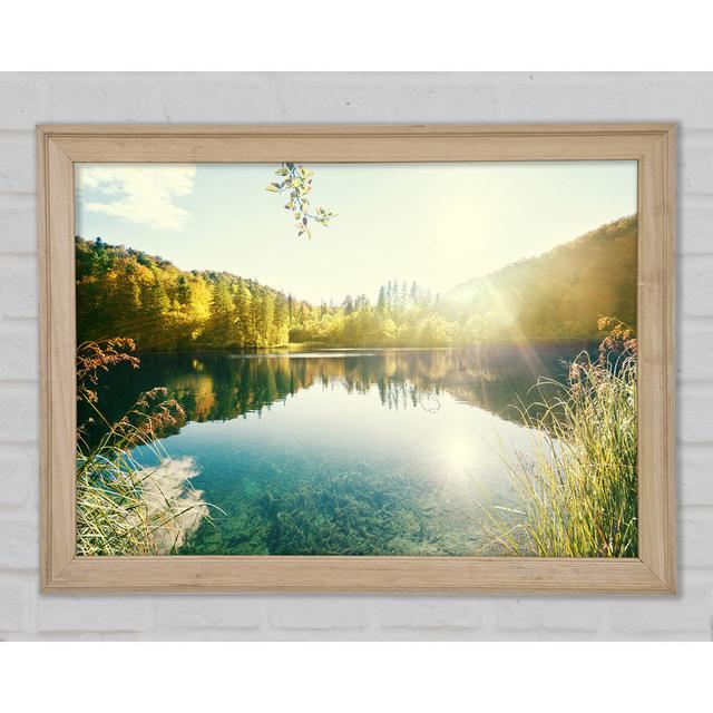 Sun Shining On The Calm River - Print Union Rustic Size: 59.7cm H x 84.1cm W x 1.5cm D on Productcaster.