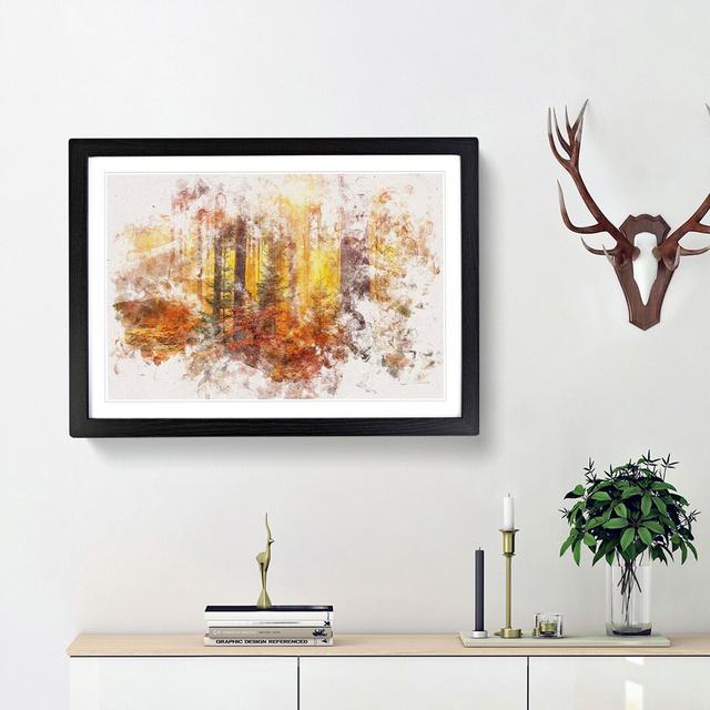 Mystery Forest - Picture Frame Graphic Art Print East Urban Home Size: 62cm H x 87cm W x 2cm D, Frame Option: Black Framed on Productcaster.