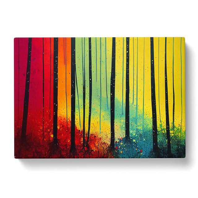 Summer Forest Paint Splatter Vol.3 Abstract - Wrapped Canvas Graphic Art Alpen Home on Productcaster.