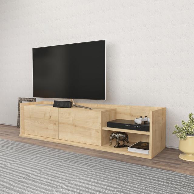 TV-Lowboard Huebert für TVs bis zu 48" ModernMoments Farbe: Eiche Saphir on Productcaster.