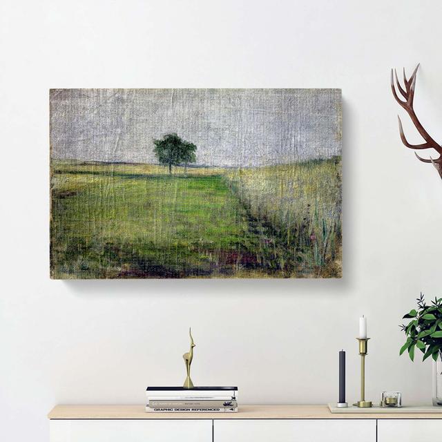 Trees in the Fields by Kuroda Seiki - Wrapped Canvas Painting Print East Urban Home Size: 35cm H x 50cm W x 3cm D on Productcaster.