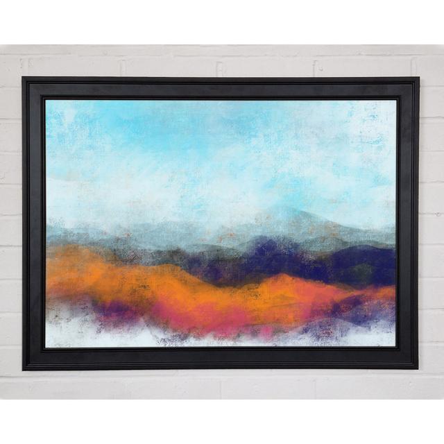 Rough Orange And Blue Framed Print Ivy Bronx Size: 42cm H x 59.7cm W x 1.5cm D on Productcaster.