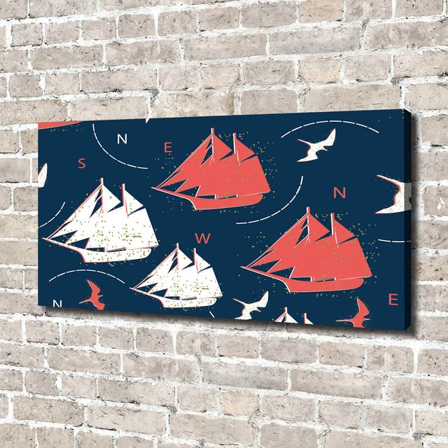 Ships, Sea Birds - Unframed Art Prints on Canvas Longshore Tides on Productcaster.