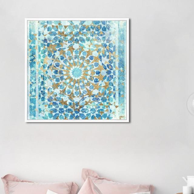 'Incense Mandala' Graphic Art Print on Canvas Oliver Gal Size: 109.22cm H x 109.22cm W, Format: Floater Frame on Productcaster.