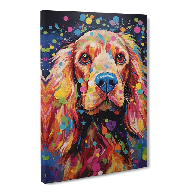 Cocker Spaniel Expressionism - Wrapped Canvas Art Prints Marlow Home Co. Size: 50cm H x 35cm W x 3cm D on Productcaster.