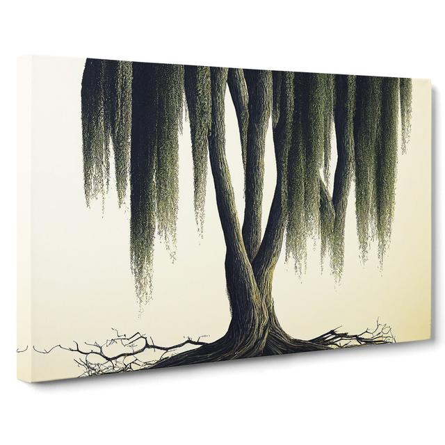 XXX-H1022-WF-7709X Sensational Weeping Willow Tree - Wrapped Canvas Painting Marlow Home Co. Size: 35cm H x 50cm W x 3cm D on Productcaster.