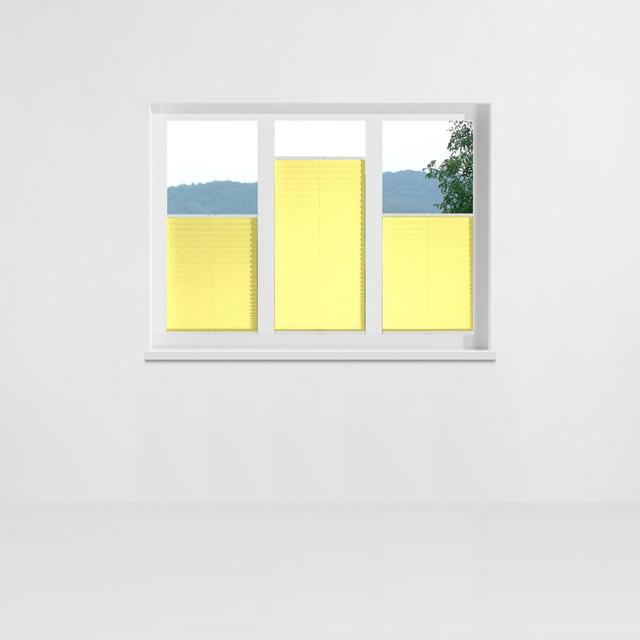 Affoux Pleated Blind Symple Stuff Size: 60cm x 130cm, Colour: Lemon yellow on Productcaster.