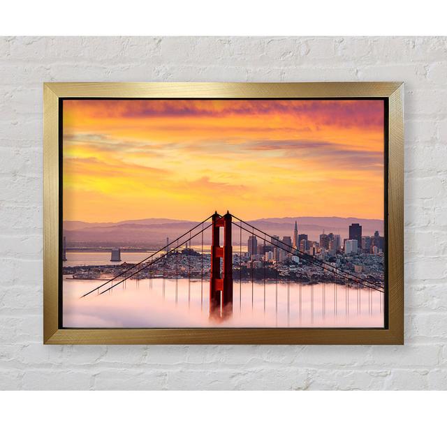 Sonnenuntergang Nebel Golden Gate Bridge - Druck Bright Star Größe: 59,7 cm H x 84,1 cm B x 3,4 cm T on Productcaster.