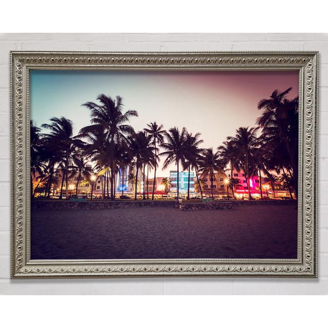 Miami Dusk - Single Picture Frame Art Prints 17 Stories Size: 42cm H x 59.7cm W x 3cm D on Productcaster.