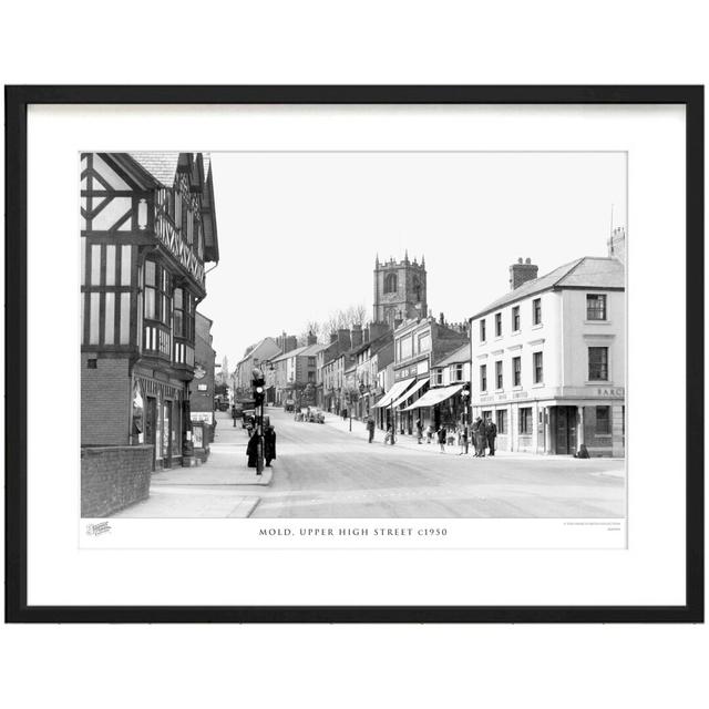 'Mold, Upper High Street C1950' by Francis Frith - Picture Frame Photograph Print on Paper The Francis Frith Collection Size: 60cm H x 80cm W x 2.3cm on Productcaster.