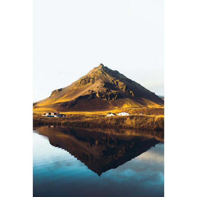 Golden Reflection Hour In Iceland by Anastasiia Shavshyna - No Frame Print on Canvas Alpen Home Size: 30cm H x 20cm W on Productcaster.