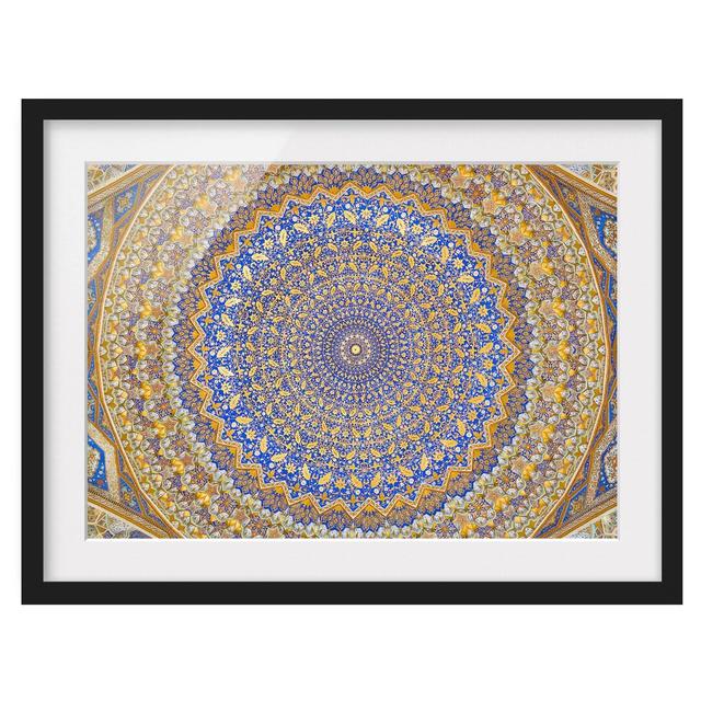 Dome of the Mosque - Picture Frame Photograph Print on Paper East Urban Home Frame Options: Matt black, Size: 70cm H x 100cm W on Productcaster.