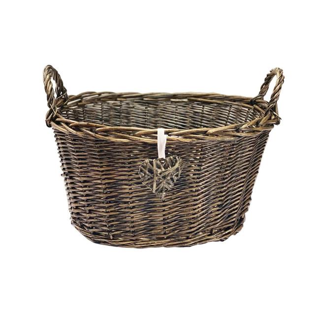 Wicker Basket House of Hampton Colour: Neutral, Size: 21cm H x 39cm W x 33cm D on Productcaster.