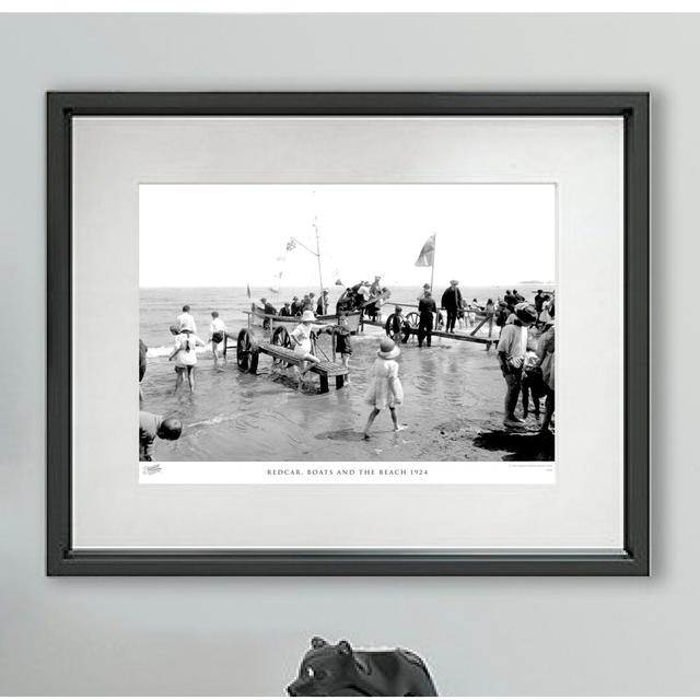 'Redcar, Boats and the Beach 1924' - Picture Frame Photograph Print on Paper The Francis Frith Collection Size: 28cm H x 36cm W x 2.3cm D on Productcaster.