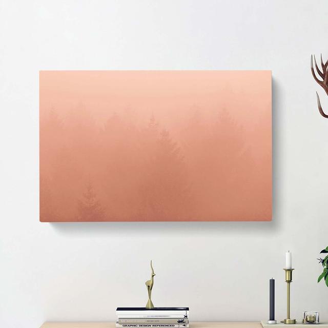 Forest in a Pink Mist - Wrapped Canvas Photograph Print East Urban Home Size: 60cm H x 91cm W x 3cm D on Productcaster.