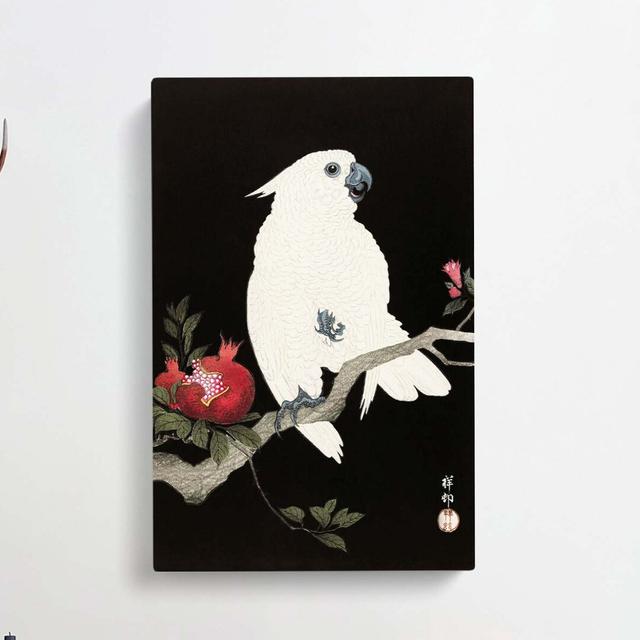 Cockatoo & Pomegranate by Ohara Koson - Wrapped Canvas Painting Print East Urban Home Size: 50cm H x 35cm W x 3cm D on Productcaster.