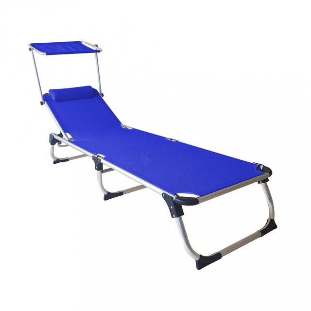 Westin 59cm Long Reclining Single Chaise Dakota Fields Colour (Fabric): Blue on Productcaster.