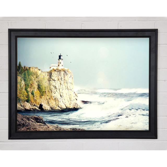 Beautiful Lighthouse Framed Print Highland Dunes Size: 21cm H x 29.7cm W x 1.5cm D on Productcaster.