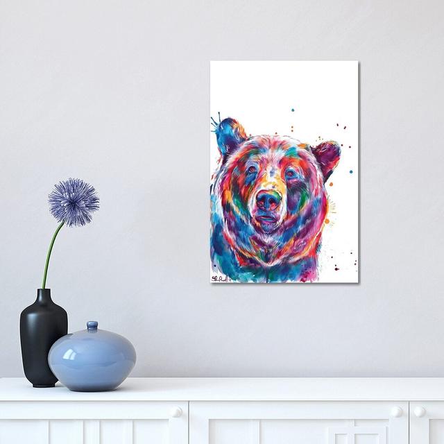 Bear by Weekday Best - Painting on Canvas 17 Stories Format: Wrapped Canvas, Size: 45.72cm H x 30.48cm W x 1.91cm D on Productcaster.