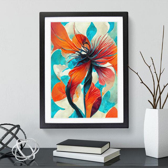 Amazing Abstract Floral No.2 - Single Picture Frame Print Marlow Home Co. Size: 64cm H x 46cm W, Frame Colour: Black on Productcaster.