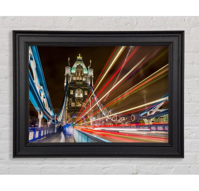 Tower Bridge Speed of Light 1 - Single Picture Frame Print Ebern Designs Size: 21cm H x 42cm W x 8cm D on Productcaster.