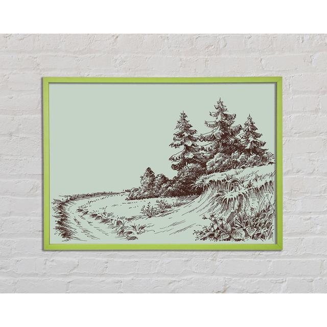 Petrascu Sketch Of The Canadian Pines - Single Picture Frame Art Prints Union Rustic Size: 59.7cm H x 84.1cm W x 2cm D on Productcaster.