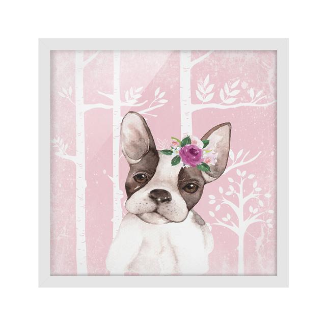 Pug Pink - Picture Frame Graphic Art Zoomie Kids Size: 30cm H x 30cm W x 2cm D, Frame Option: White on Productcaster.