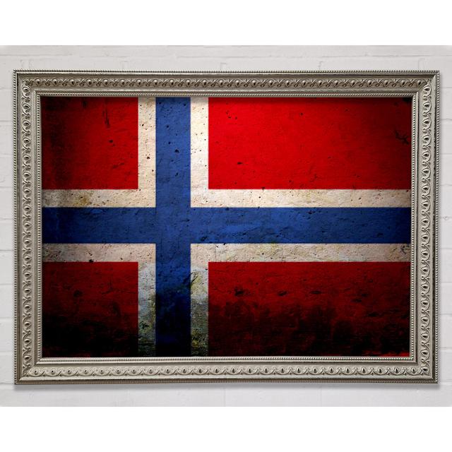 Norway Flag - Single Picture Frame Art Prints Williston Forge Size: 100cm H x 141.4cm W on Productcaster.