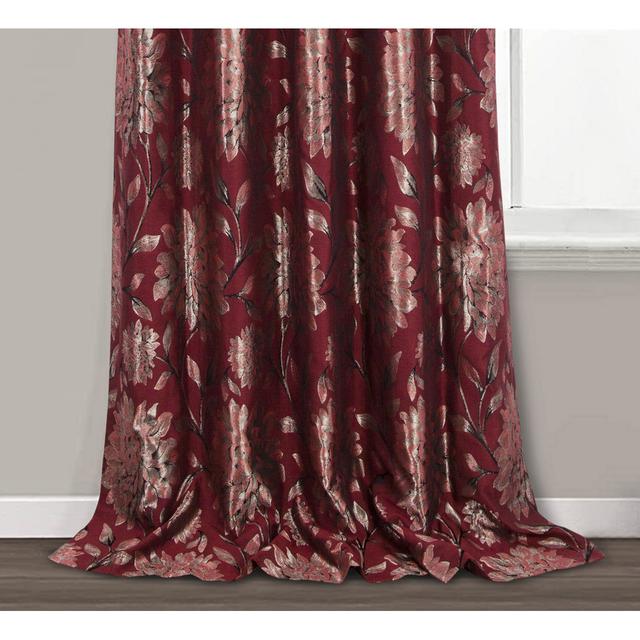 Amridean Fully Lined Eyelet Curtains (Set of 2) Rosalind Wheeler Colour: Red, Panel Size: 165 W x 229 D cm on Productcaster.