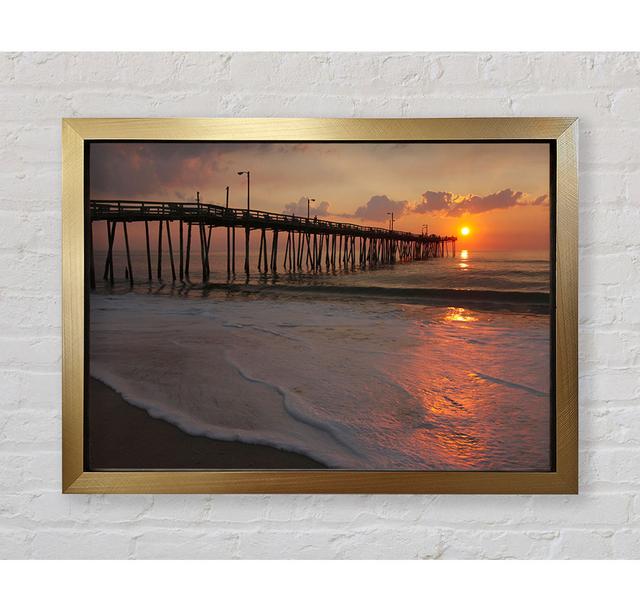 Sunset Pier - Single Picture Frame Art Prints Bright Star Size: 84.1cm H x 118.9cm W on Productcaster.