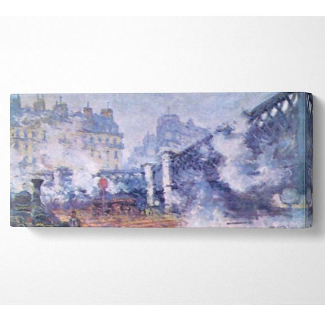 Monet The Europe Bridge Saint Lazare Station In Paris - Print Ebern Designs Size: 81.3cm H x 183cm W x 10cm D on Productcaster.