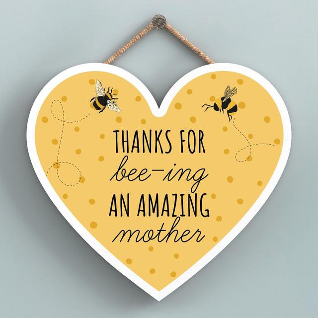 Bee Thanks For Bee-ing Mother Wall Décor Happy Larry Size: 16cm H x 17cm W x 0.9cm D on Productcaster.