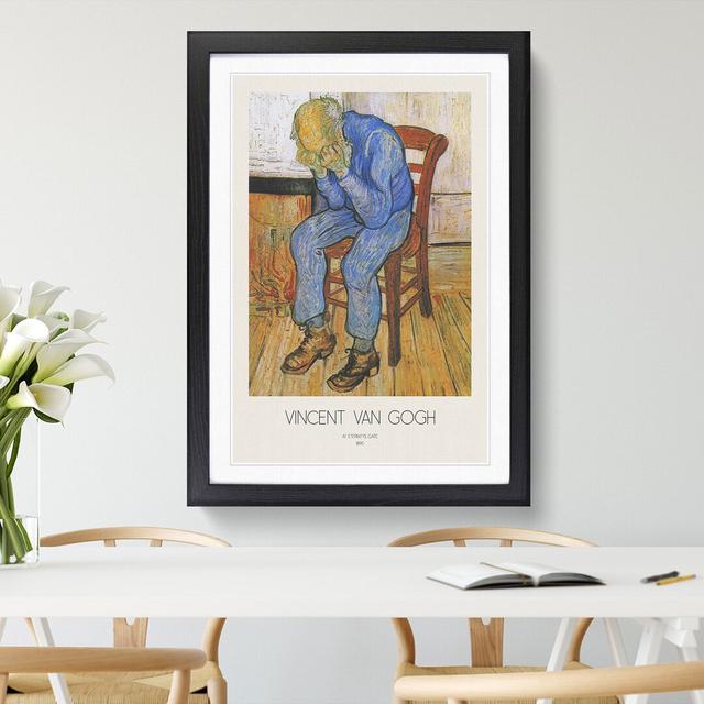 At Eternitys Gate with Border by Vincent Van Gogh - Picture Frame Painting East Urban Home Size: 48cm H x 36cm W x 2cm D, Frame Option: Black Framed on Productcaster.