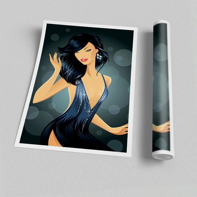 Party Girl - Graphic Art Print on Paper East Urban Home Size: 42 cm H x 59.4 cm W, Format: Paper on Productcaster.