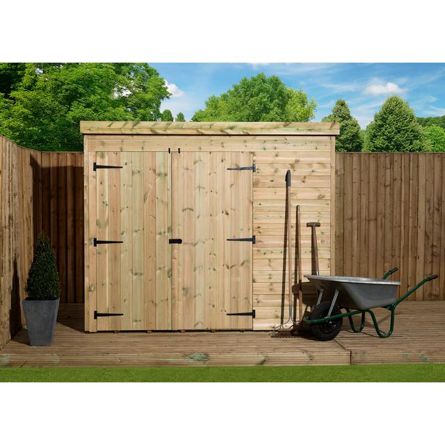 Shiplap Pent 12 ft. W x 7 ft. D Wooden Tongue & Groove Garden Shed Empire Sheds Ltd on Productcaster.