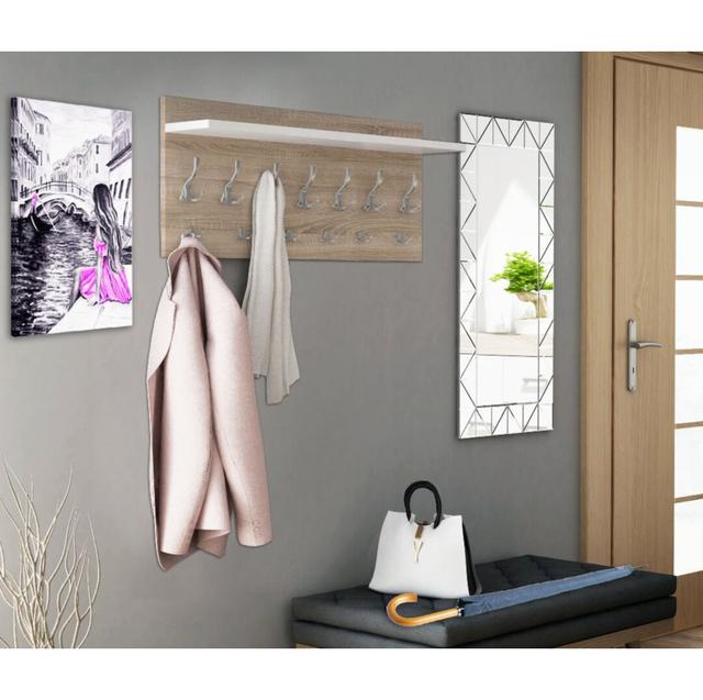 Wandgarderobe Eizen 17 Stories Farbe: Eiche Sonoma/Weiß on Productcaster.