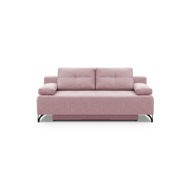 Clarkson 2 Seater Clic Clac Sofa Bed Corrigan Studio Upholstery Colour: Pale Pink on Productcaster.