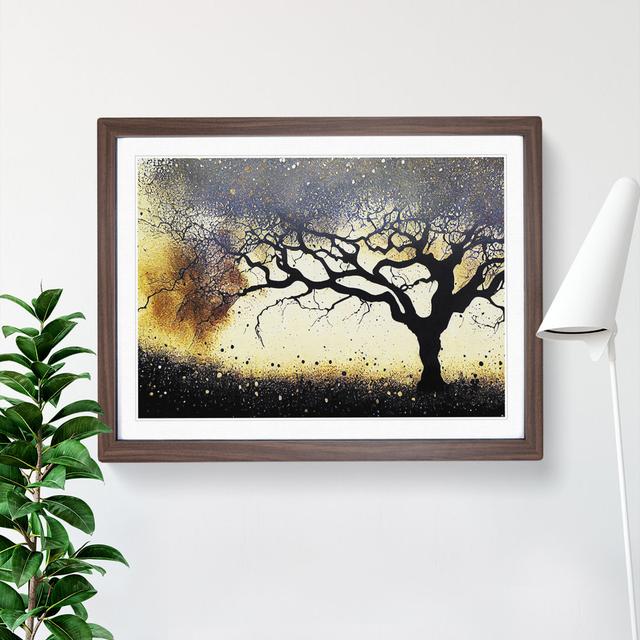 Delicious Oak Tree - Single Picture Frame Painting Marlow Home Co. Frame Colour: Walnut, Size: 46cm H x 64cm W x 2cm D on Productcaster.