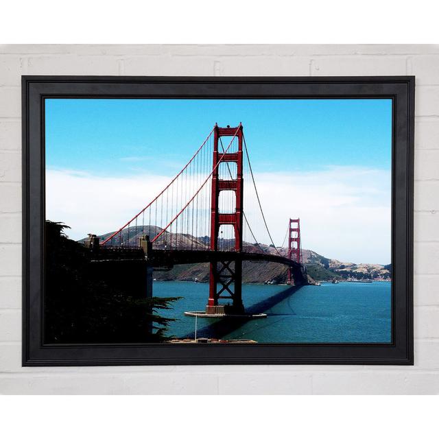 Golden Gate Bridge in der Ferne Gerahmter Druck Haus am Meer Größe: 29,7 cm H x 42 cm B on Productcaster.