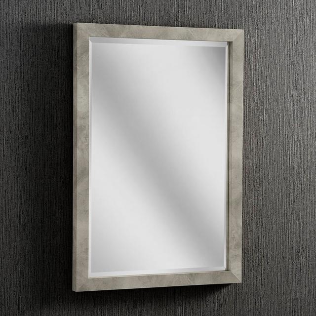 Peachstone Framed Wall Mounted Accent Mirror Rosalind Wheeler Size: 109cm Hx 84.5cm W, Finish: Light Concrete on Productcaster.