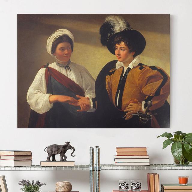 Leinwandbild Die Wahrsagerin von Michelangelo Merisi Da Caravaggio Rosalind Wheeler Größe: 60 cm H x 80 cm B, Format: 260g/m² Canvas on Productcaster.