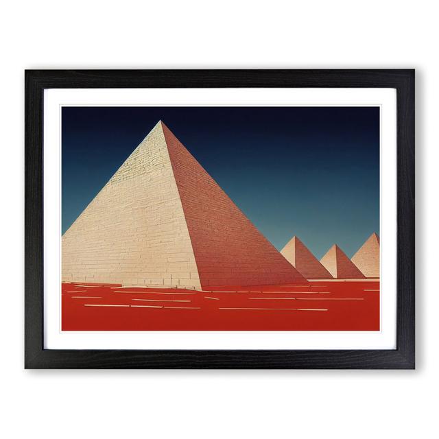 Awesome Pyramids - Picture Frame Graphic Art Natur Pur Frame Colour: Black, Size: 25cm H x 34cm W x 2cm D on Productcaster.