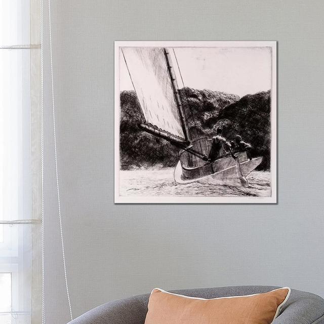 The Cat Boat by Edward Hopper - Wrapped Canvas Print Breakwater Bay Size: 66.04cm H x 66.04cm W x 3.81cm D on Productcaster.