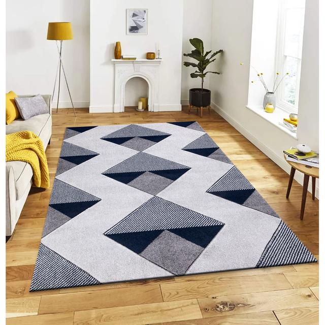 Luxury 3D Zigzag Area Large Rugs Living Room Bedroom Hallway Runner Carpet Mats Mikado Living Rug Size: Rectangle 120 x 170cm on Productcaster.